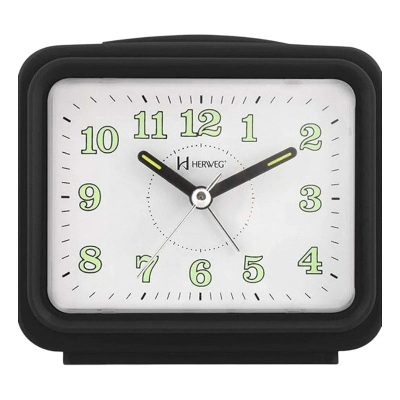 Reloj Despertador Herweg 2 Sonidos.  Negro