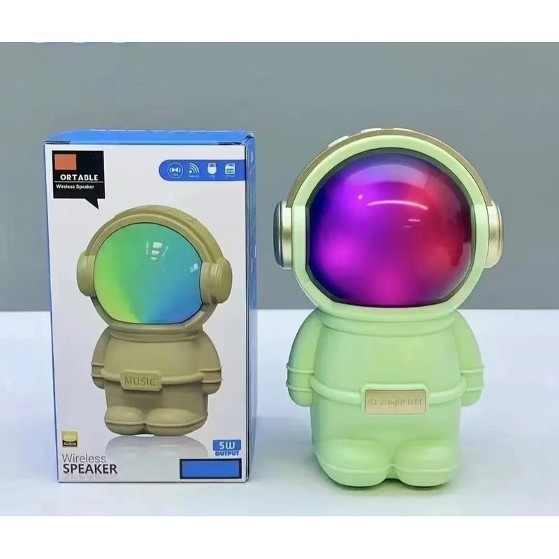 Parlante Astronauta Bluetooth, Mp3, Radio Fm Rosa Pálido