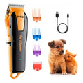 Maquina Corta Pelo Perro Mascota Inalambrica Htc Recargable Negro Y Amarillo