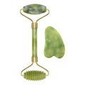 Rodillo De Jade Y Piedra Gua Sha.masajeador Facial. Gc.  Todo Tipo De Piel