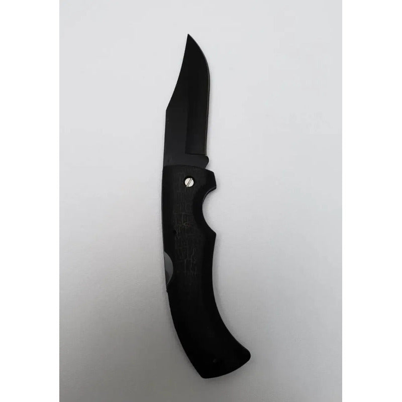 Navaja Negra Con Mango De Goma Anatomico Negro