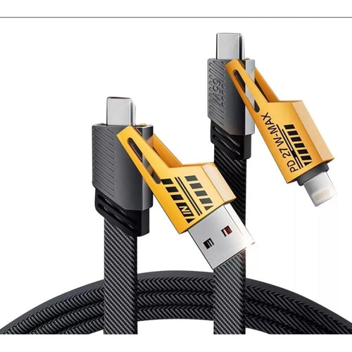 Cable De Carga Rapida 4 En 1 Negro