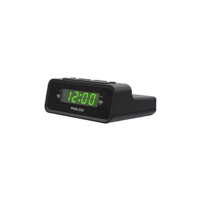 Radio Reloj Despertador Digital Philco 1006gr. Gran Canal Negro