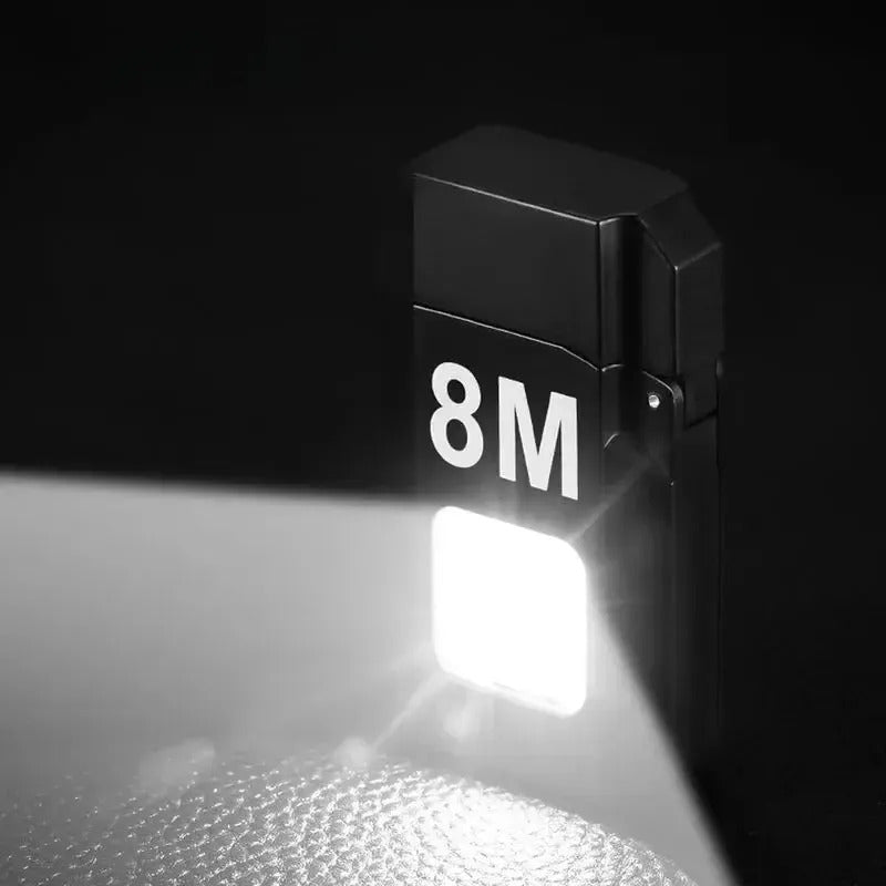 Linterna Led Encendedor M8 Eléctrico Recargable Tipo C Blanco Negro