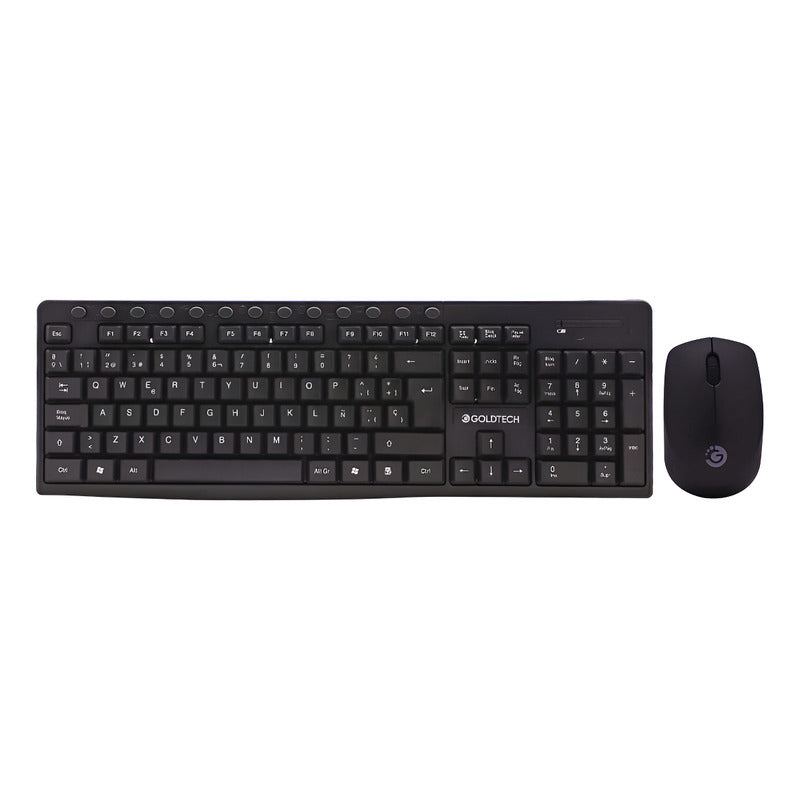Teclado Y Mouse Inalámbrico Goldtech Negro