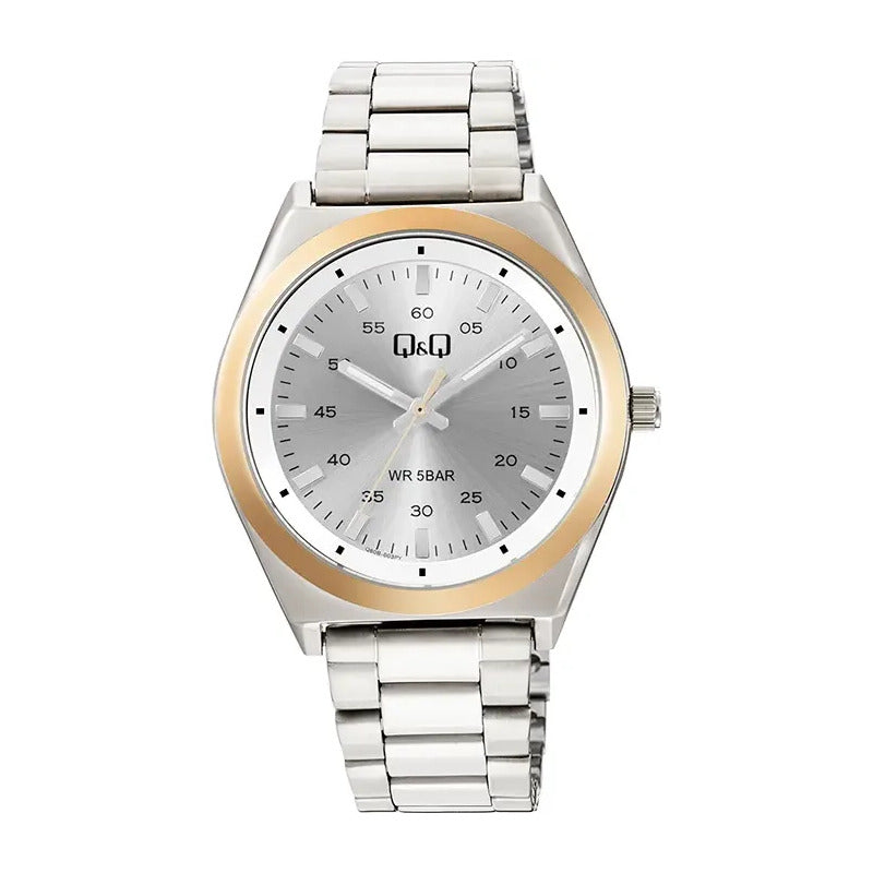 Reloj Qyq Metal Q80b003py Plateado Dorado