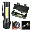 Linterna Recargable Usb Con Luz Ambiental. Gran Canal Blanco Negro