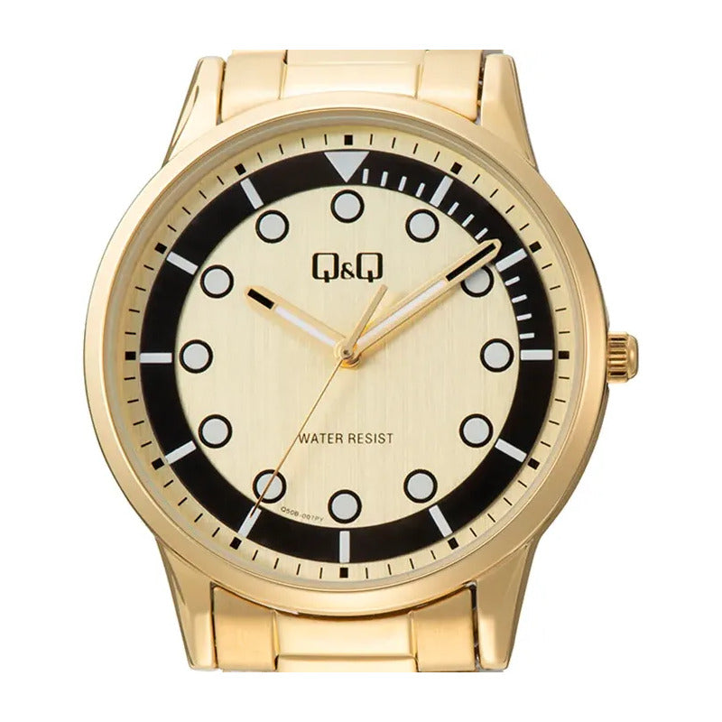 Reloj Qyq Metal Dorado Q50b007py Dorado