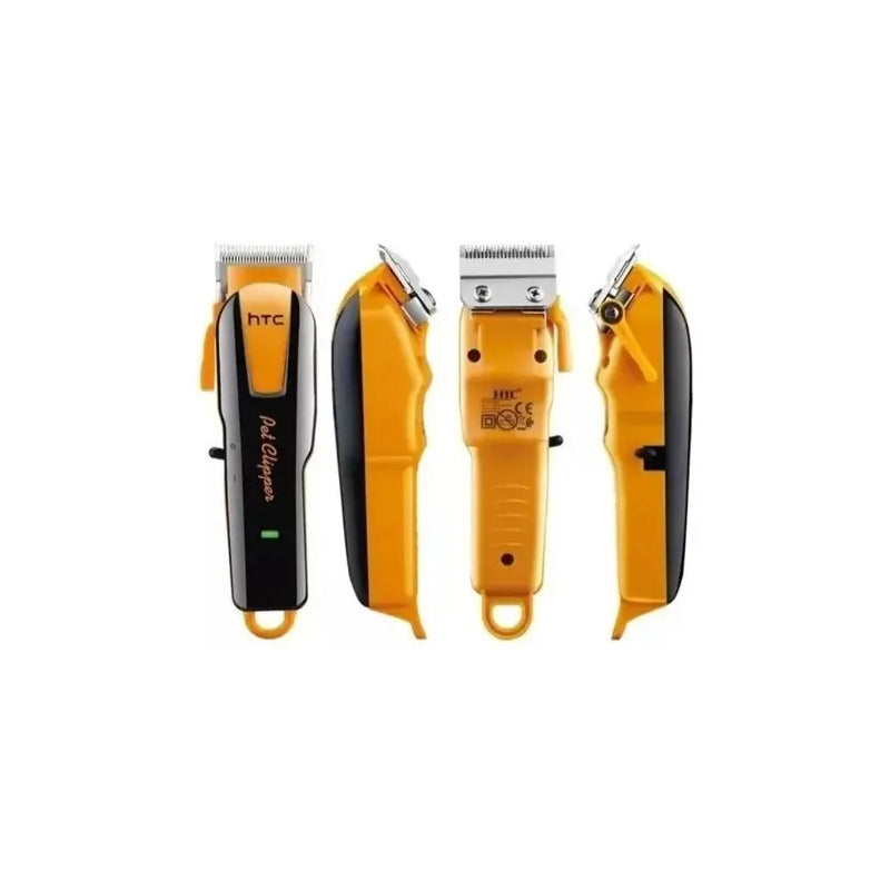 Cortapelo Htc Mascotas Perro Gato Con Accesorios. Recargable Naranja/negro