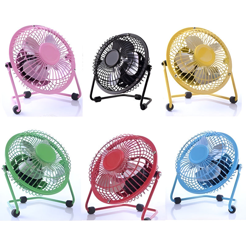 Ventilador Usb Aspas Metálicas. Gran Canal.  13.5 Cm Varios Plateado Aluminio 4