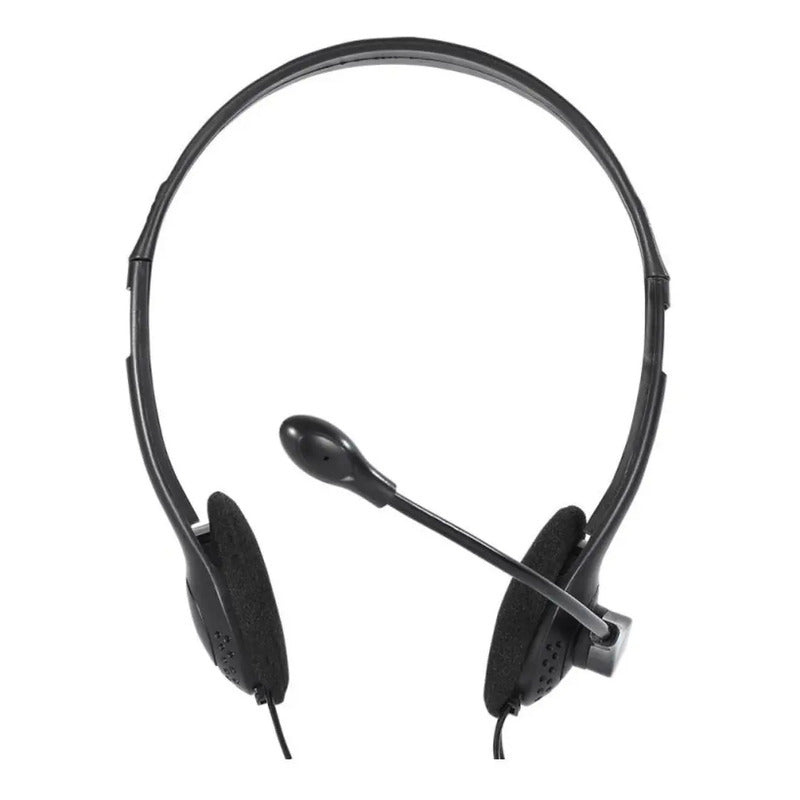 Auriculares Cableados Con Microfono Para Pc Largo 175cm Negro