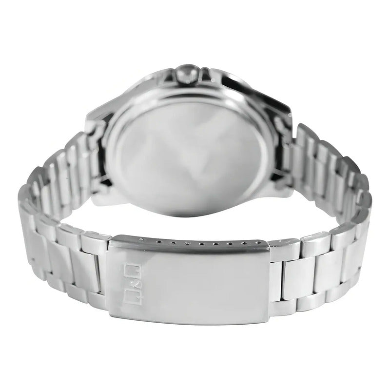 Reloj Q&q Metal Qb64j225y Plateado Negro
