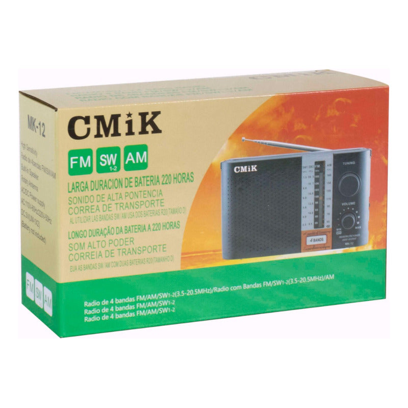 Radio Portátil Eléctrica O Pilas Cmik Mk12