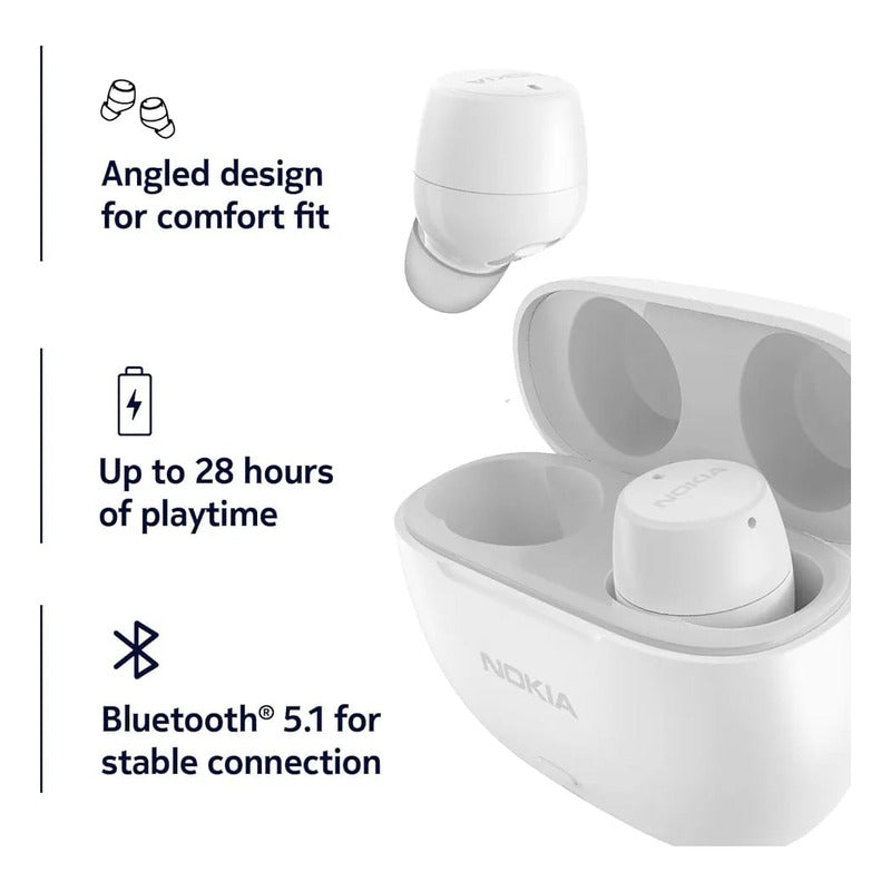 Auricular Bluetooth Nokia Tws 521 Blanco