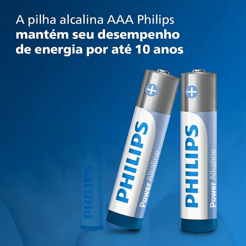 Pilas Power Alcalinas Aaa Philips Blister X 4 Unidades