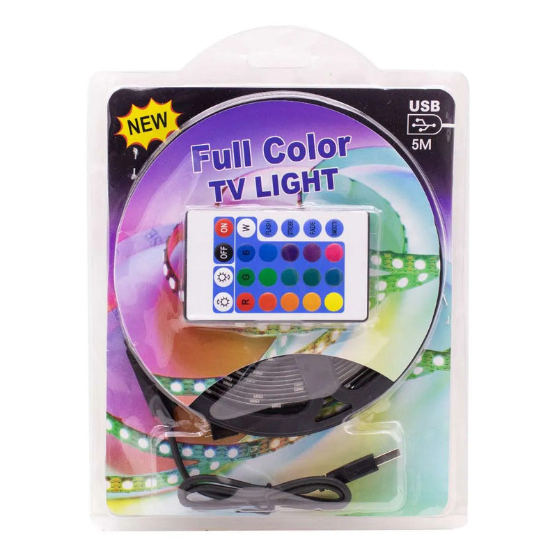 Tira De Luz Led Rgb Usb De 3 Metros Con Control Rgb