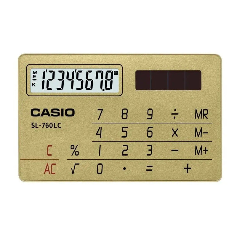 Calculadora Tarjeta Casio Sl-760lc Solar Dorado